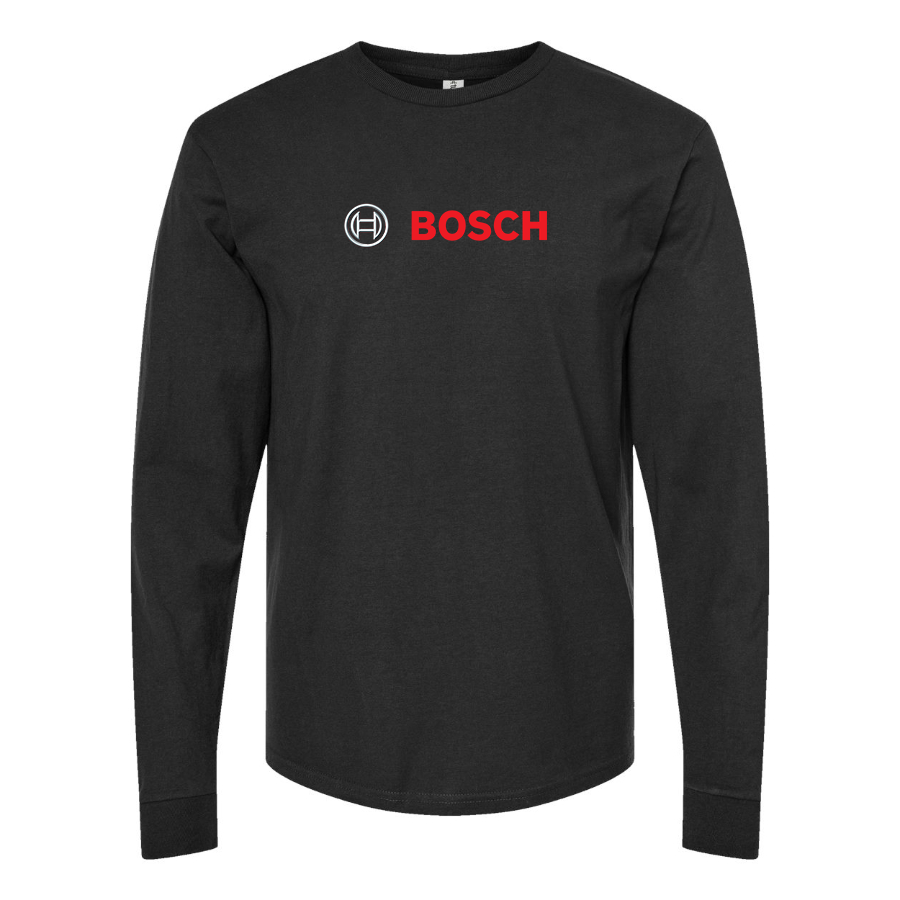 Men's Bosch Logo Cotton Long Sleeve T-Shirt