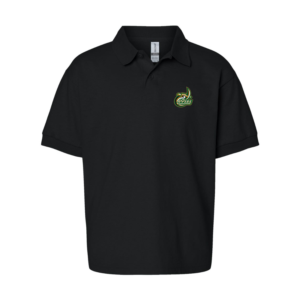 Youth Charlotte 49ers Gildan Dry Blend Jersey Polo