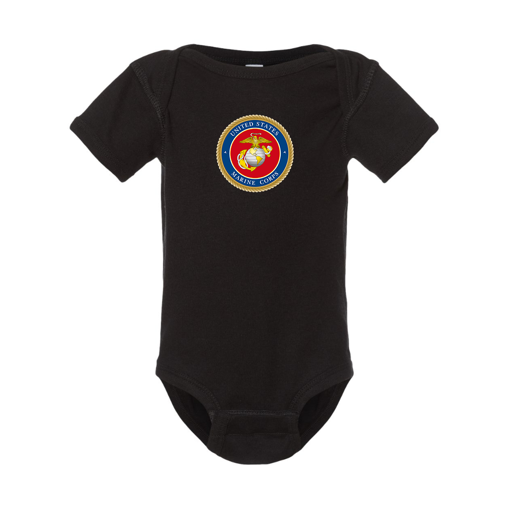 USMC Emblem Rabbit Skins Infant Baby Rib Bodysuit