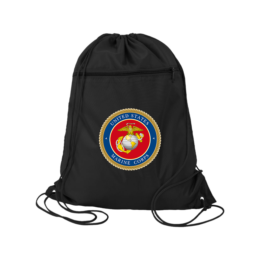 USMC Emblem Q-Tees - Polyester Cinchpack