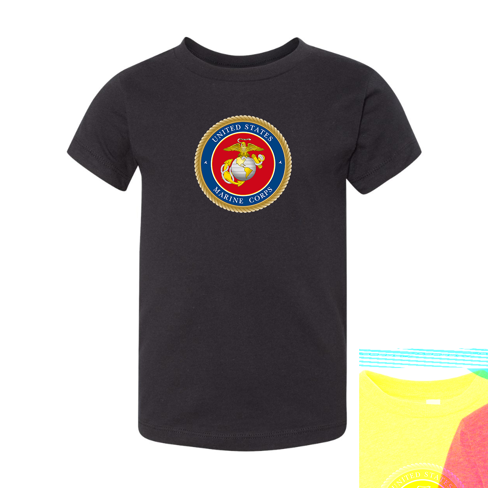 USMC Emblem BELLA  CANVAS Toddler Jersey Tee
