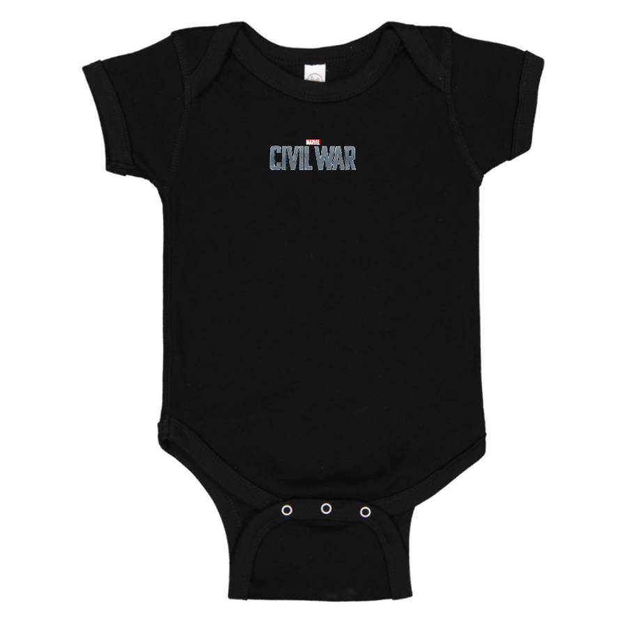 Marvel Civil War  Logo  Baby Onesie Romper