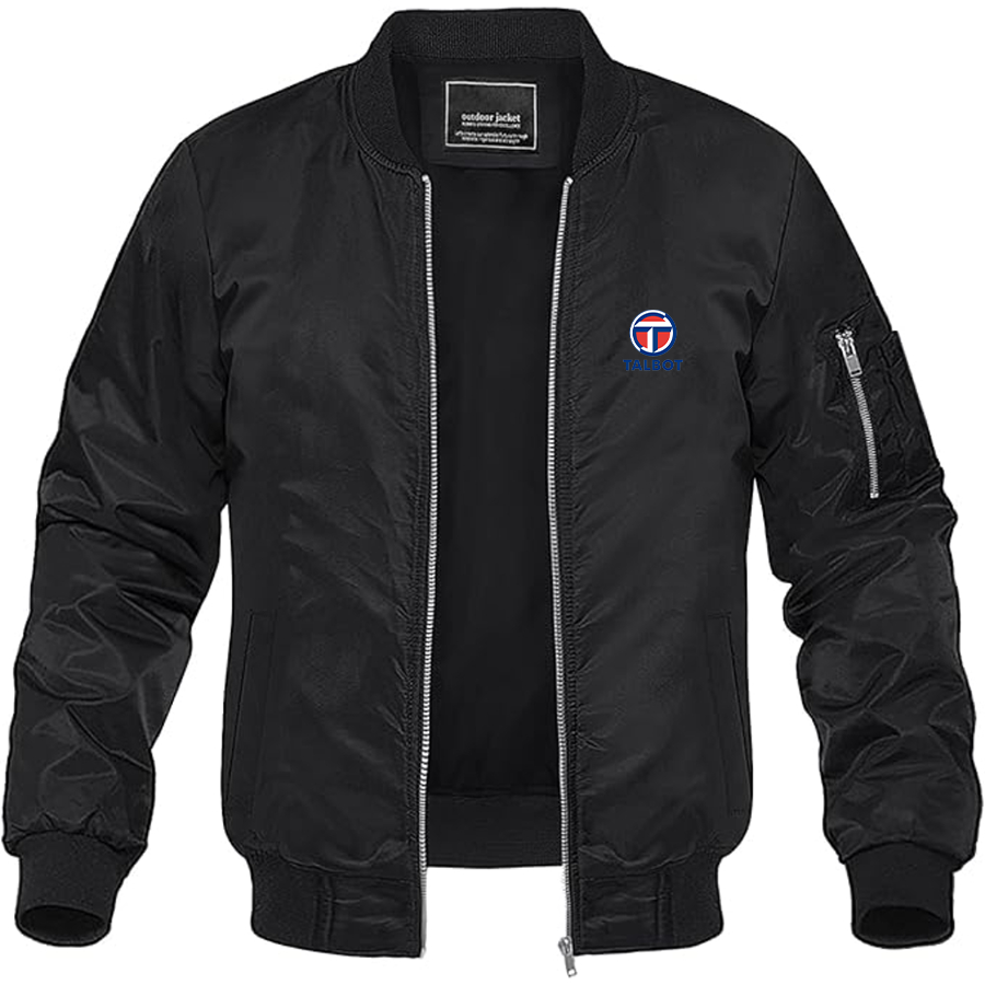 Men's Talbot Logo Lightweight Bomber Jacket Windbreaker Softshell Varsity Jacket Coat