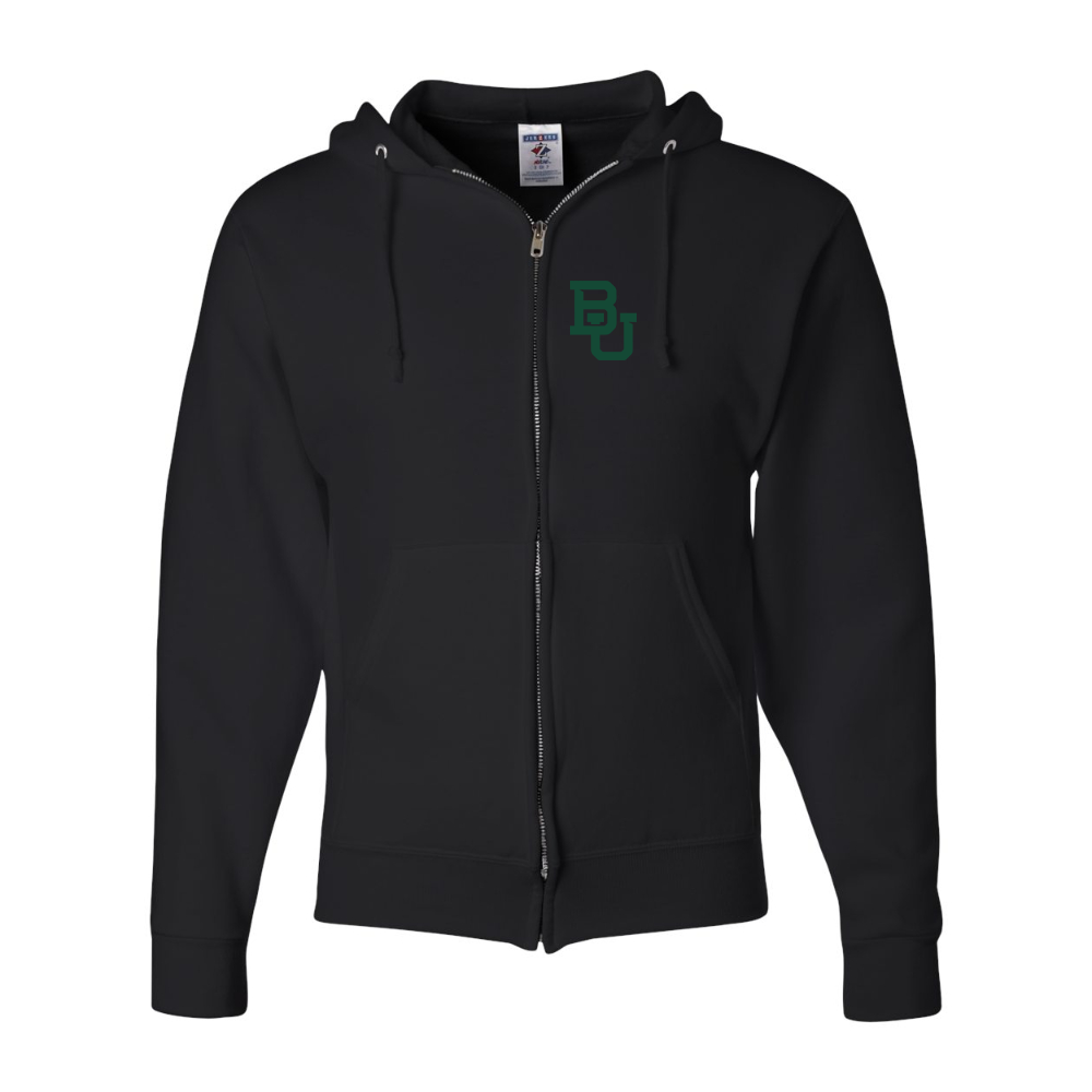 Men's  Baylor Bears JERZEES NuBlend Full-Zip Hooded Sweatshirt