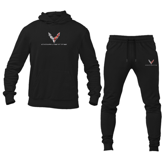 Men's Corvette Logo Hoodie Joggers Set