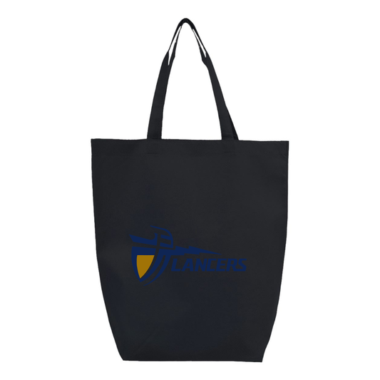 California Baptist Lancers Q-Tees Non-Woven Gusset Bottom Tote