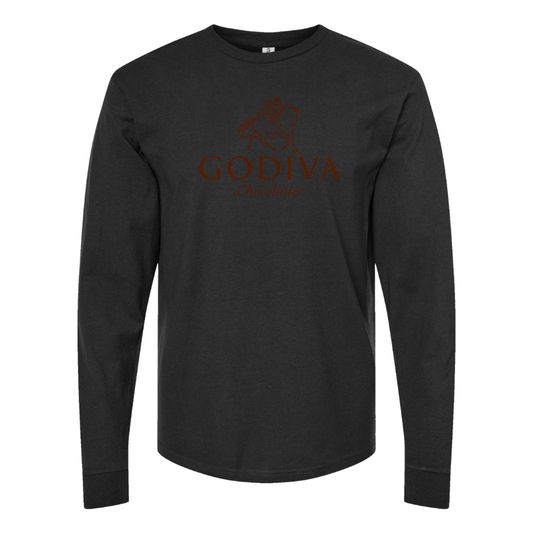 Men's Godiva Logo Cotton Long Sleeve T-Shirt
