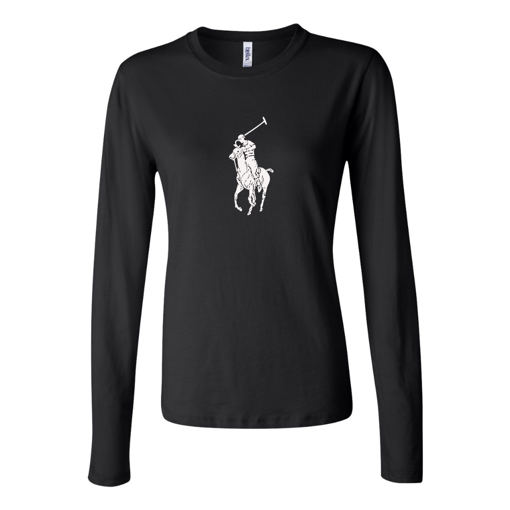 BELLA CANVAS Women’s Polo Ralph Lauren Jersey Long Sleeve Tee