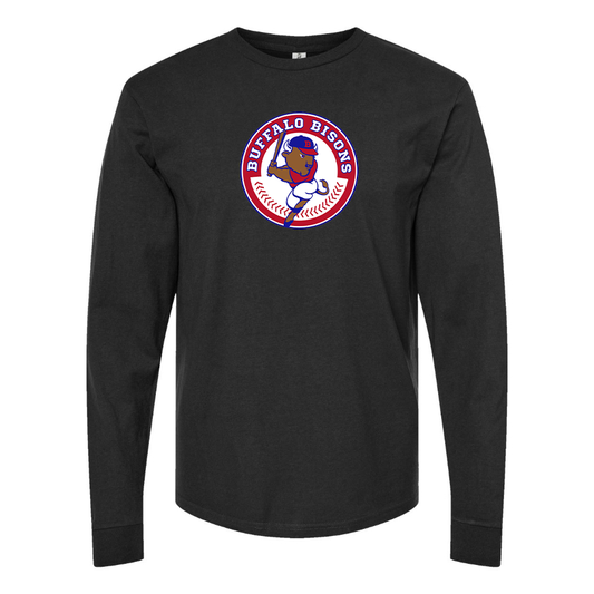 Men's Buffalo Bisons Logo Cotton Long Sleeve T-Shirt