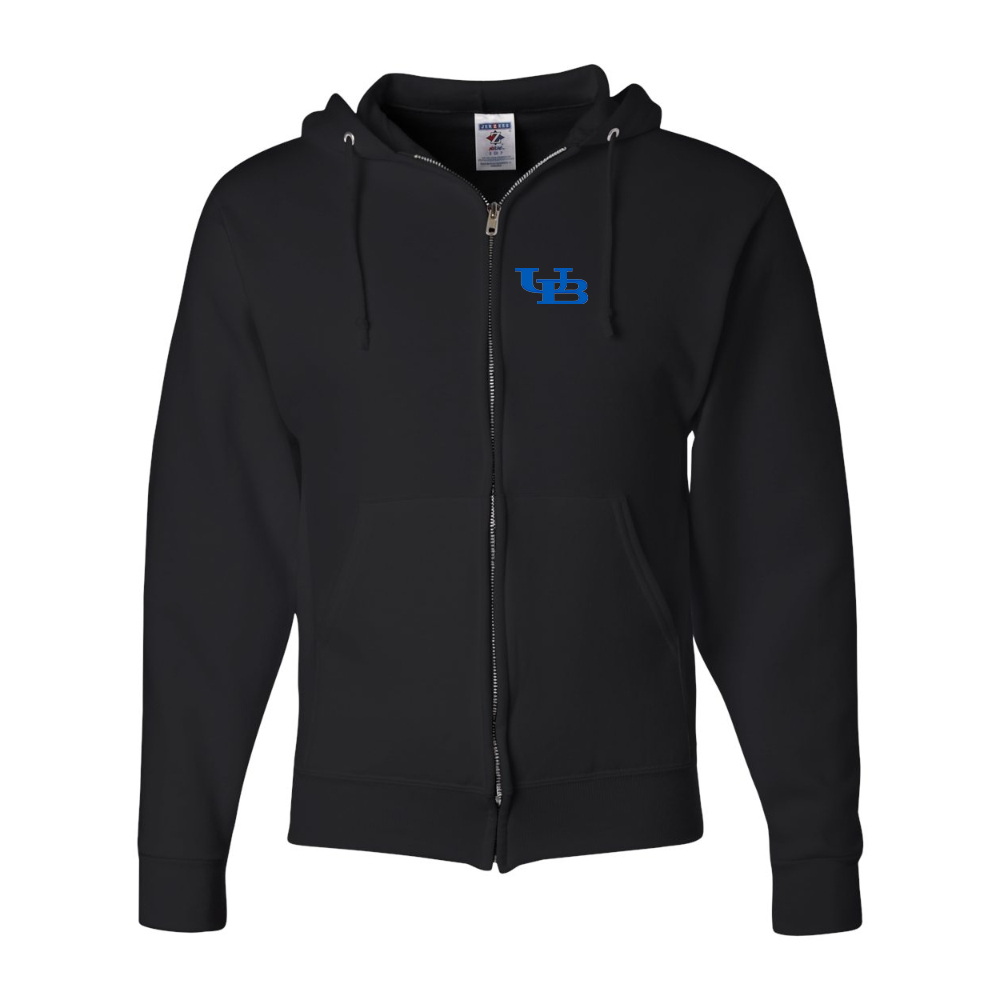 Men's Buffalo Bulls  JERZEES NuBlend Full-Zip Hooded Sweatshirt