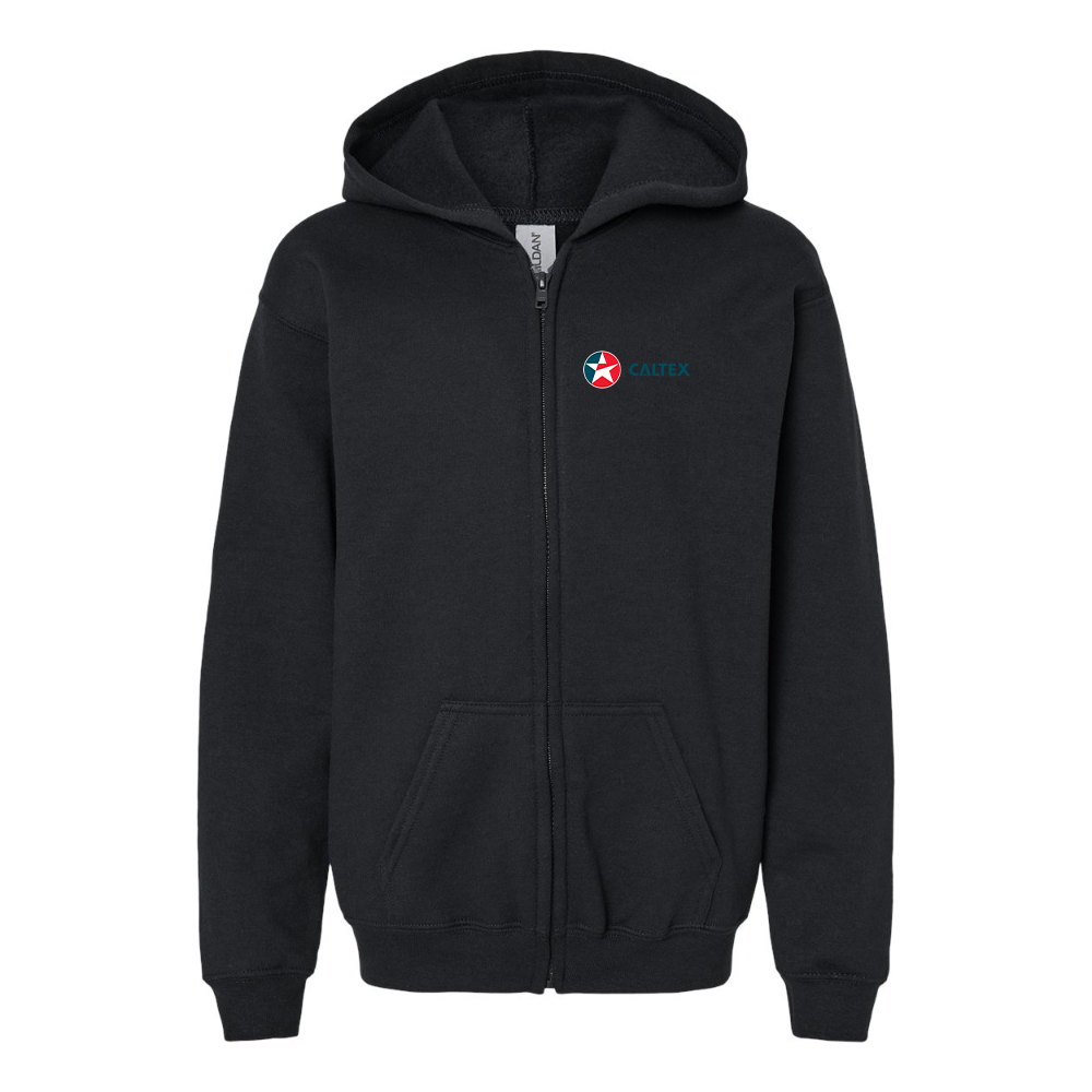 Youth Caltex Gas Station  Gildan Heavy Blend Full Zip Hooded Sweatshirt