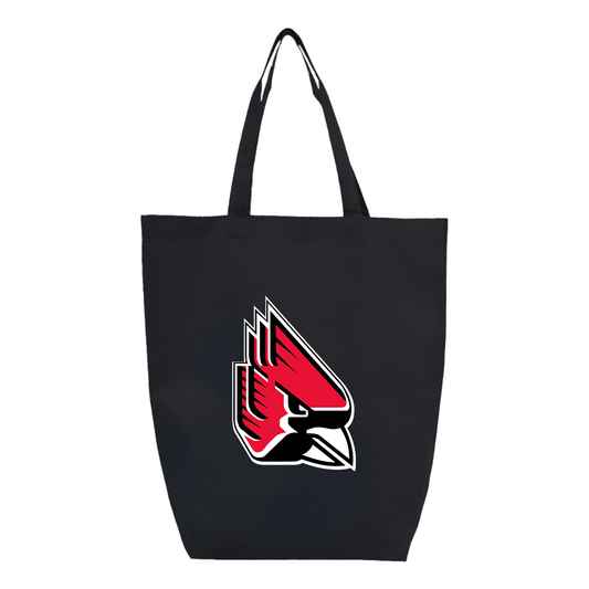 The Ball State Cardinals  Q-Tees Non-Woven Gusset Bottom Tote