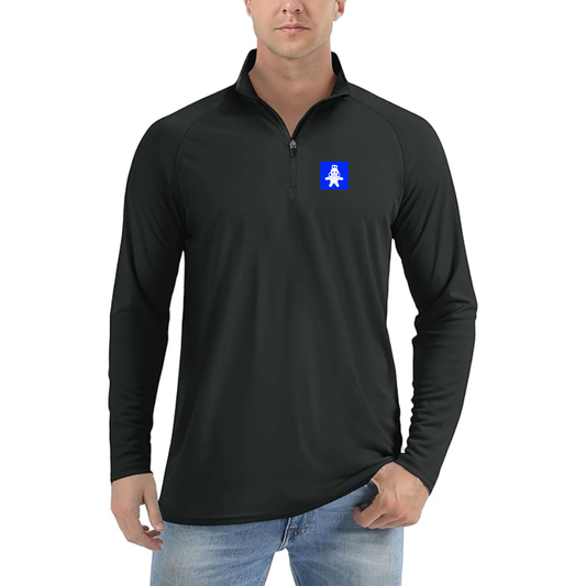 Men's Mac Miller  Logo Lightweight Quarter-Zip Athletic Shirt Long Sleeve Performance Wear