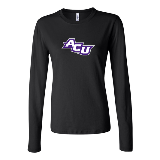 BELLA CANVAS Women’s Abilene Christian Wildcats  Jersey Long Sleeve Tee