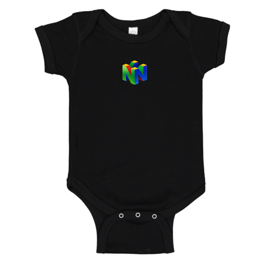Nintendo N64  Logo Baby Onesie Romper