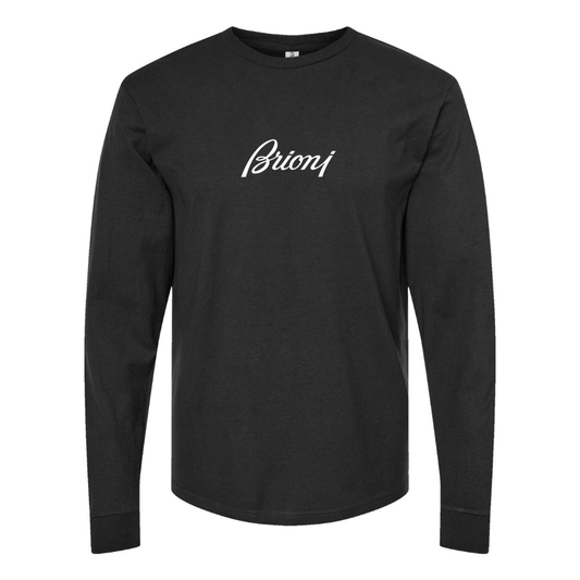 Men's Brioni Logo Cotton Long Sleeve T-Shirt