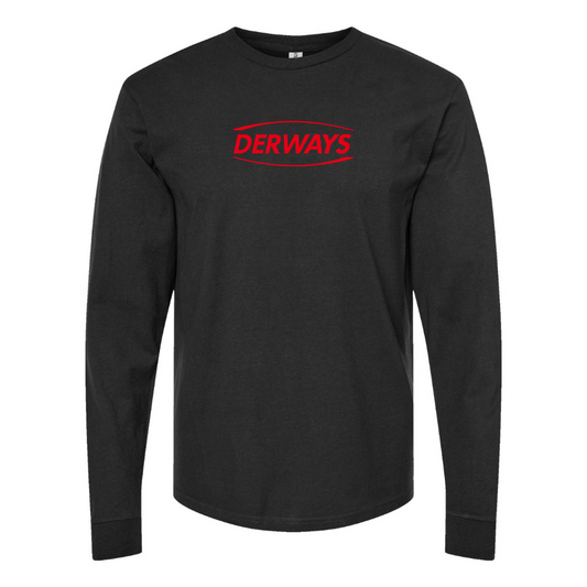 Men's Derways Logo Cotton Long Sleeve T-Shirt