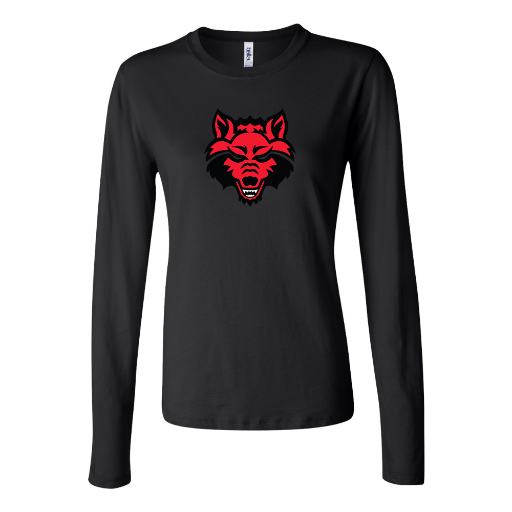 BELLA CANVAS Women’s Arkansas State Red Wolves Jersey Long Sleeve Tee