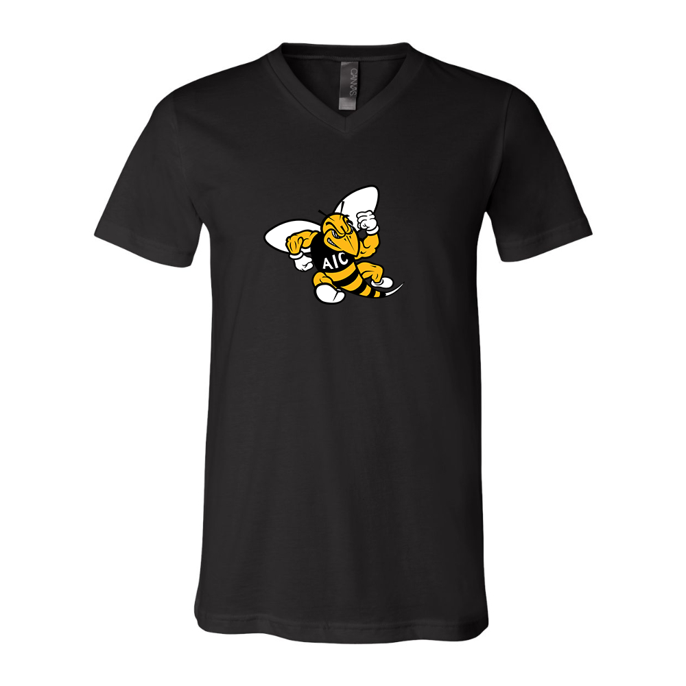 AIC Yellow Jackets BELLA  CANVAS - Jersey V-Neck T-Shirt