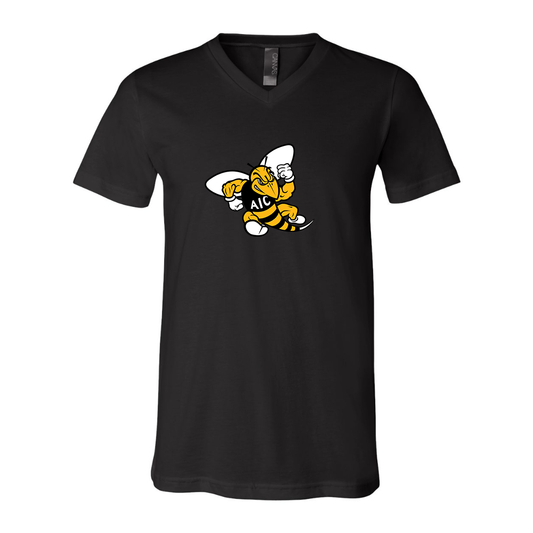 AIC Yellow Jackets BELLA  CANVAS - Jersey V-Neck T-Shirt