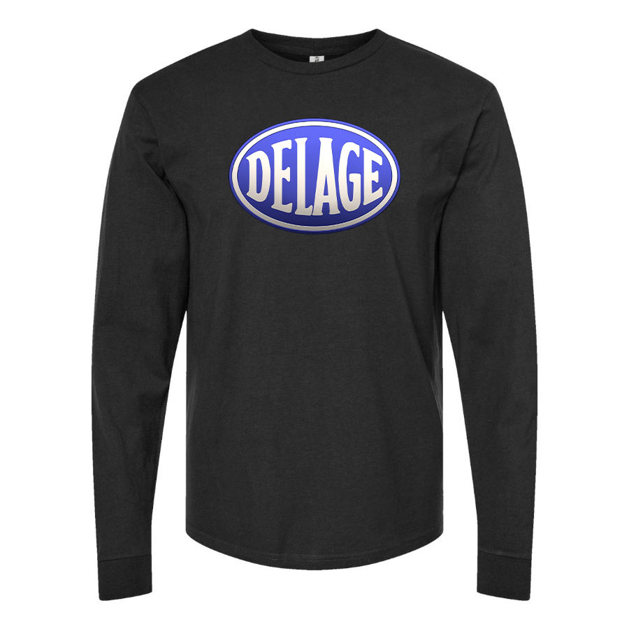 Men's Delage  Logo Cotton Long Sleeve T-Shirt