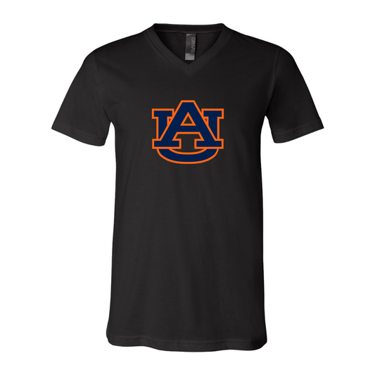 Auburn Tigers BELLA  CANVAS - Jersey V-Neck T-Shirt