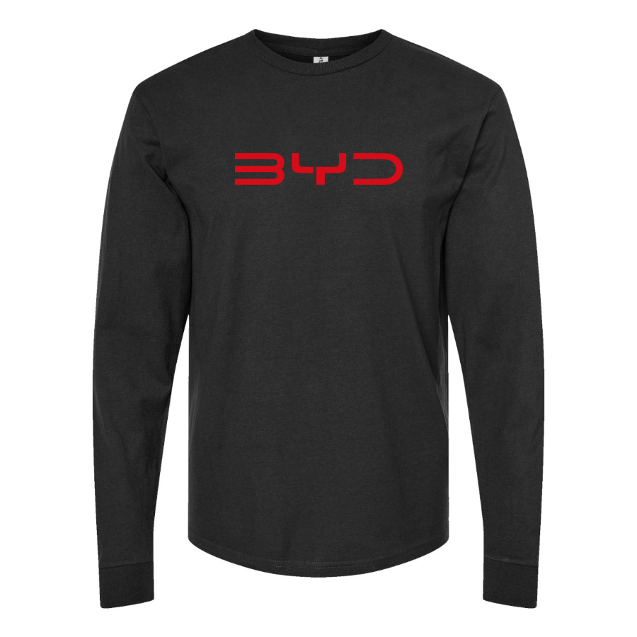 Men's BYD Logo Cotton Long Sleeve T-Shirt