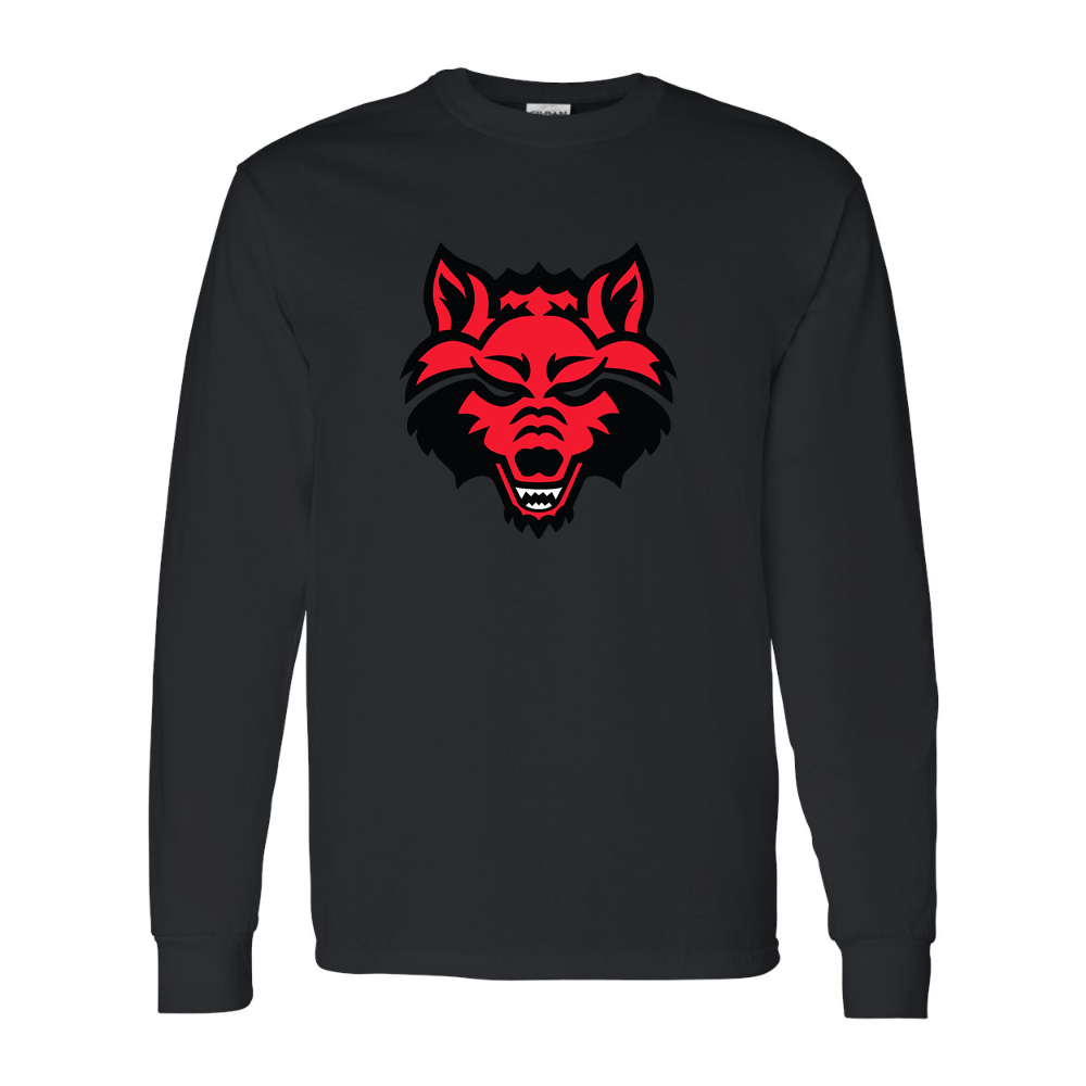 Men's  Arkansas State Red Wolves Gildan Heavy Cotton Long Sleeve T-Shirt