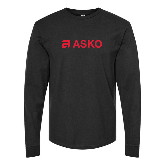 Men's Asko Logo Cotton Long Sleeve T-Shirt