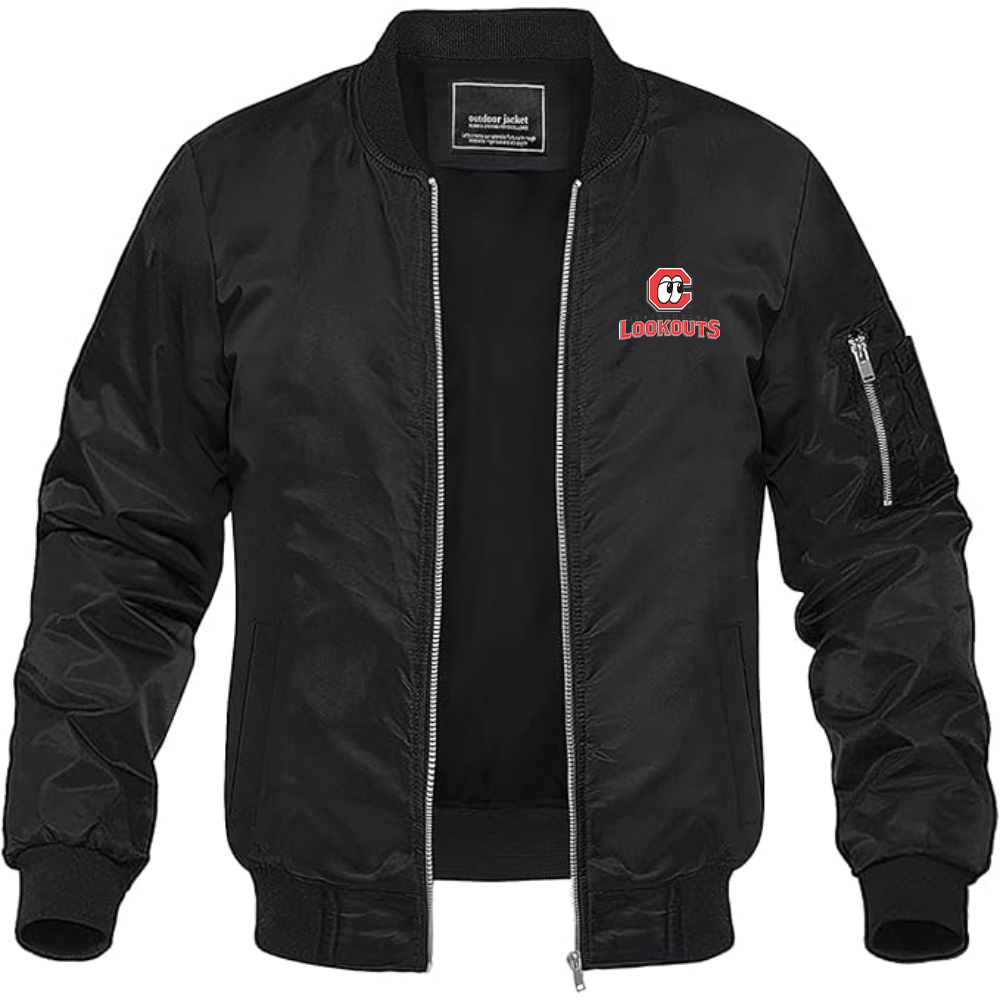 Men's Chattanooga Lookouts  Logo Lightweight Bomber Jacket Windbreaker Softshell Varsity Jacket Coat