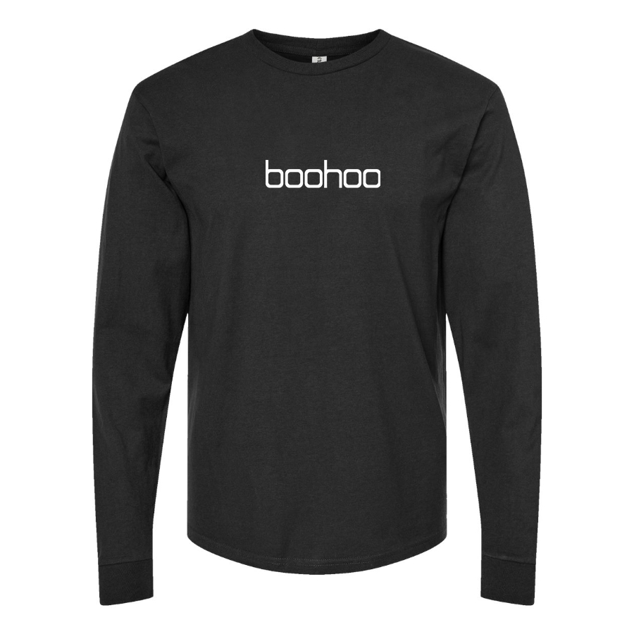 Men's Boohoo  Logo Cotton Long Sleeve T-Shirt