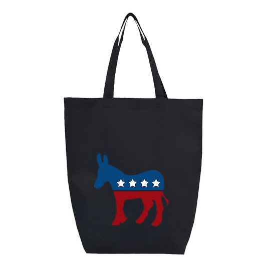 Democrat Election Symbol Q-Tees Non-Woven Gusset Bottom Tote