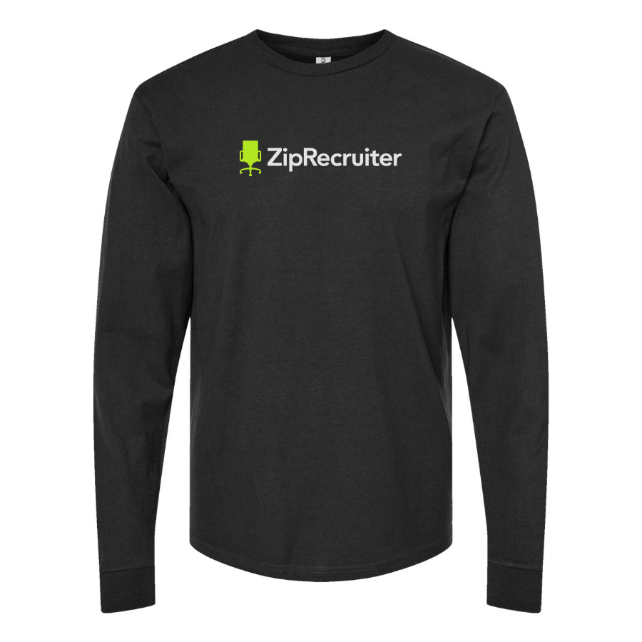 Men's  ZipRecruiter Logo Cotton Long Sleeve T-Shirt