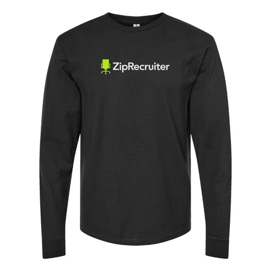 Men's  ZipRecruiter Logo Cotton Long Sleeve T-Shirt