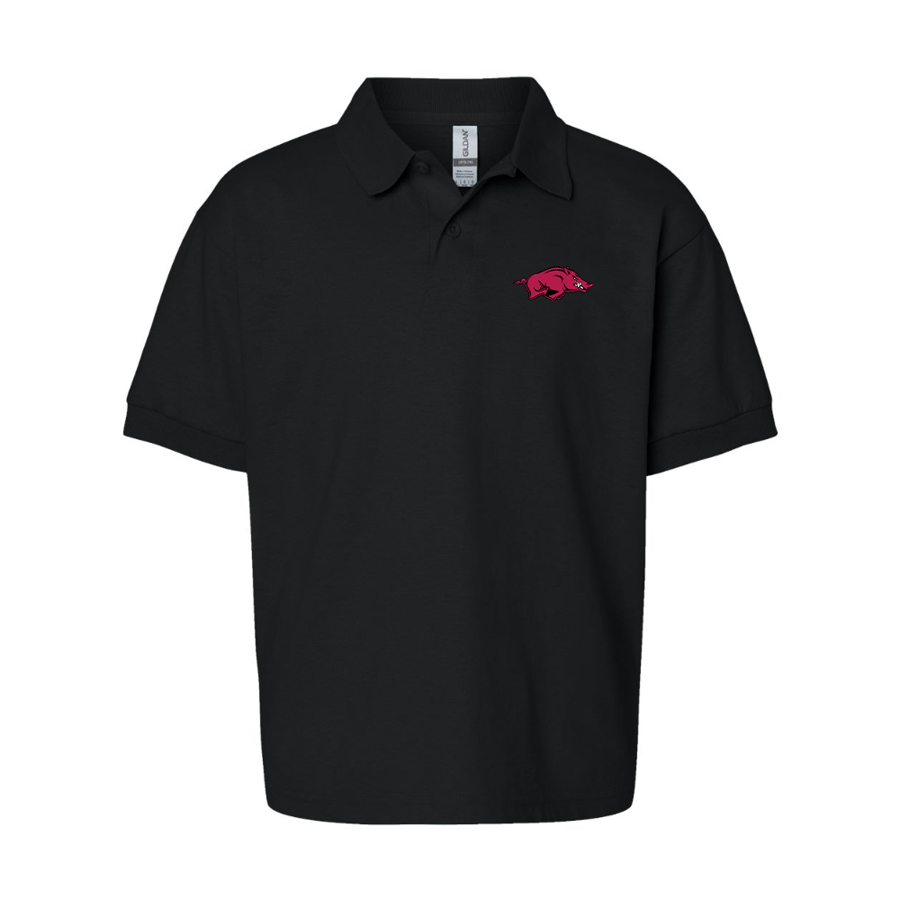 Youth  Arkansas Razorbacks Gildan Dry Blend Jersey Polo