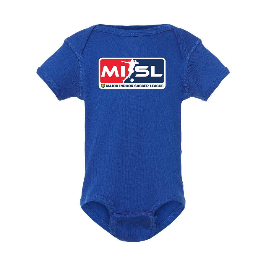 Major Indoor Soccer League Logo Baby Onesie Romper