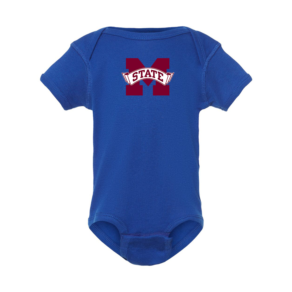 Mississippi State Bulldogs Logo Baby Onesie Romper