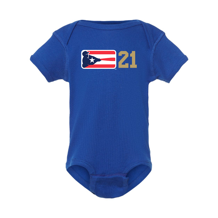 Liga de Beisbol Profesional Roberto Clemente Logo Baby Onesie Romper