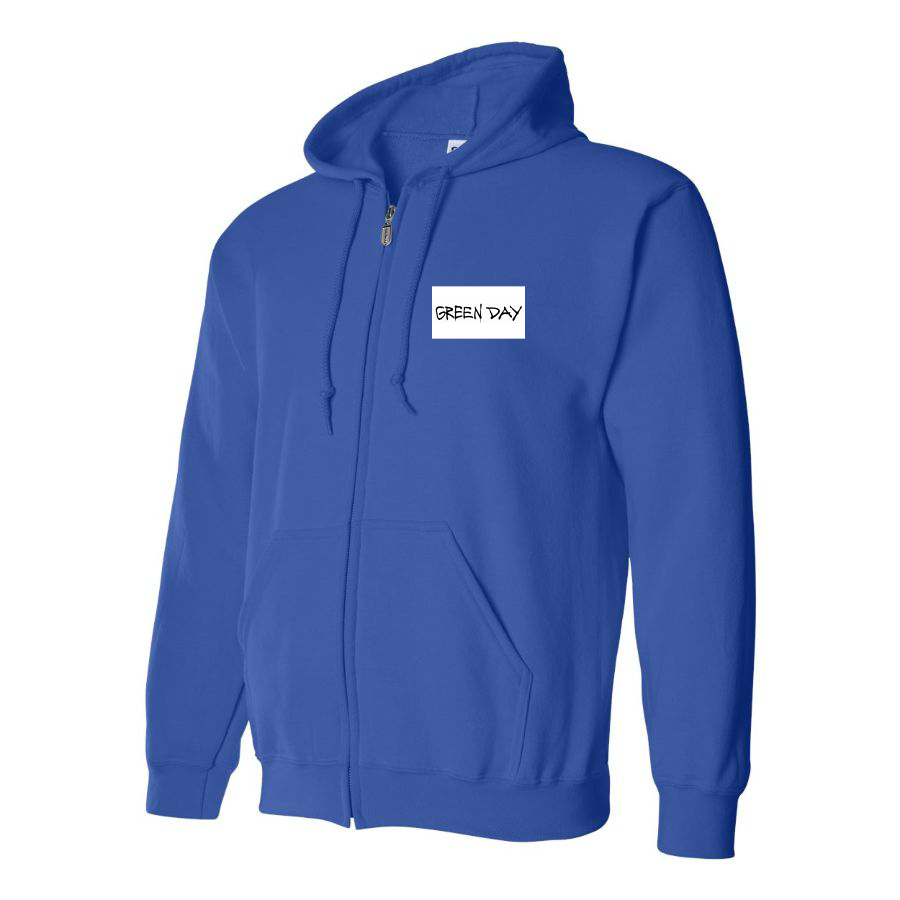 Men's Green Day Logo Zipper Hoodie
