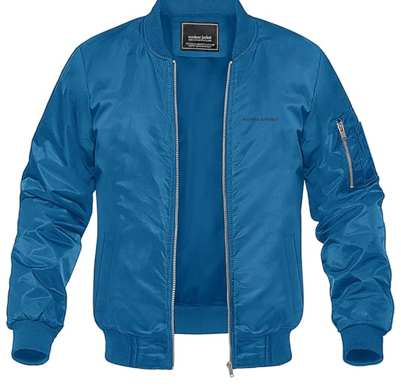 Men's Banana Republic Lightweight Bomber Jacket Windbreaker Softshell Varsity Jacket Coat