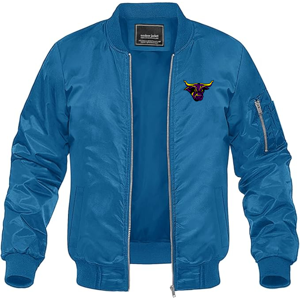 Men's Minnesota State Mavericks Lightweight Bomber Jacket Windbreaker Softshell Varsity Jacket Coat