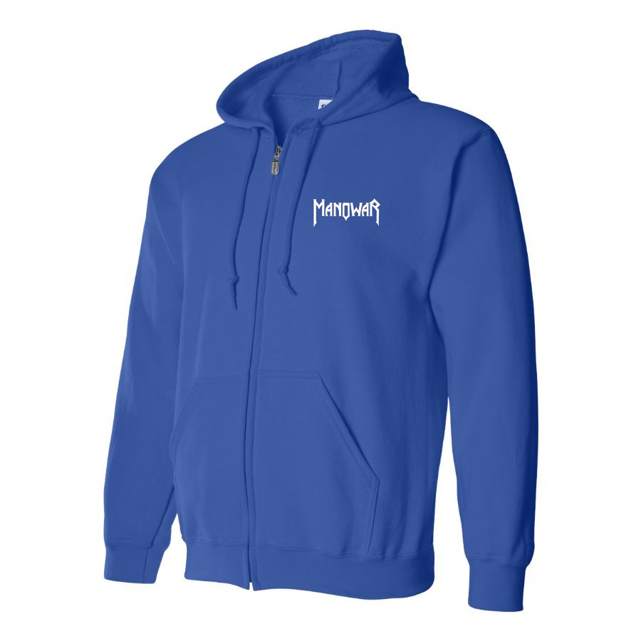 Men's Manowar Logo Zipper Hoodie