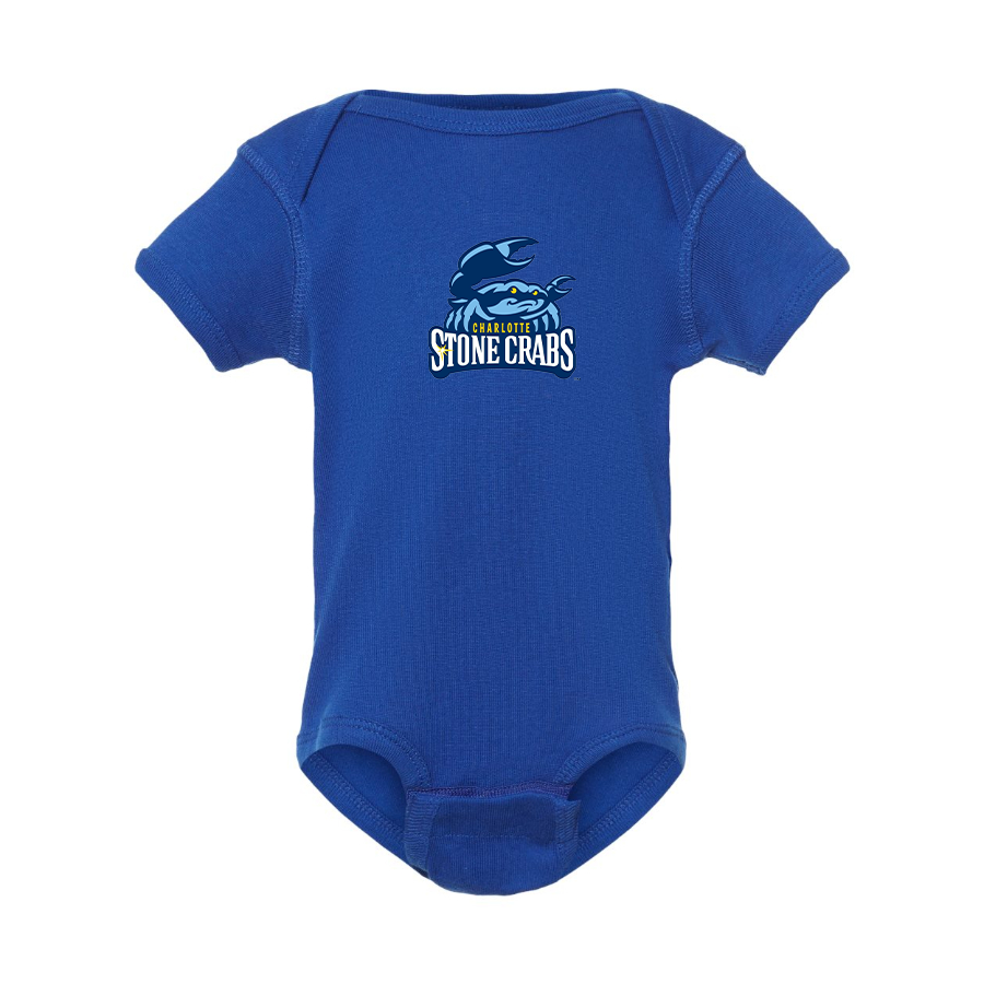 Charlotte Stone Crabs Logo Baby Onesie Romper