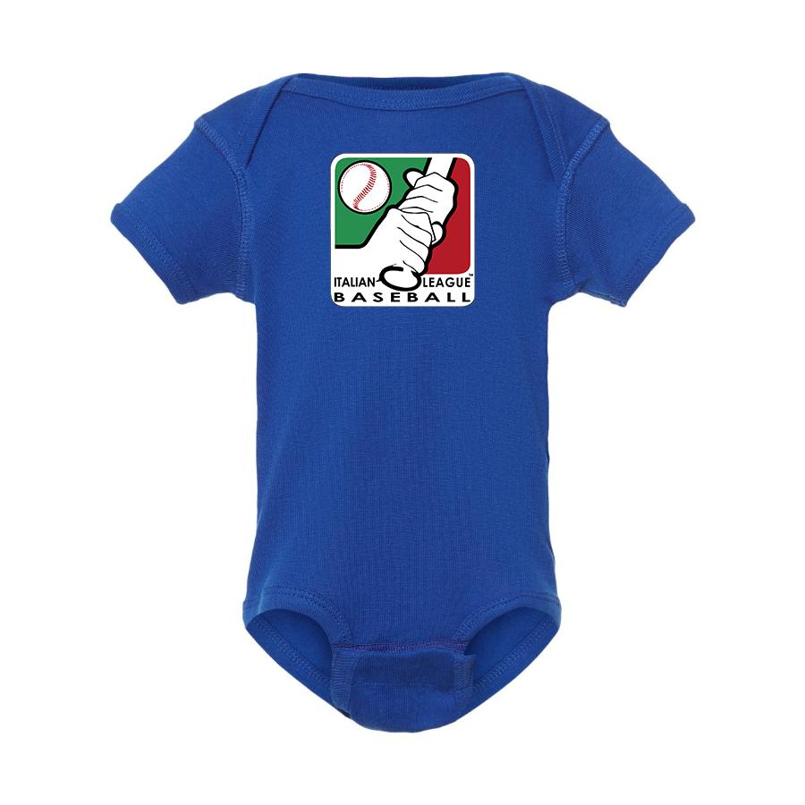Italian Baseball League  Logo Baby Onesie Romper