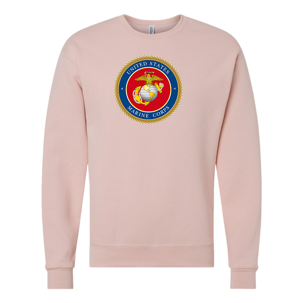 Men's  USMC Emblem JERZEES NuBlend Crewneck Sweatshirt