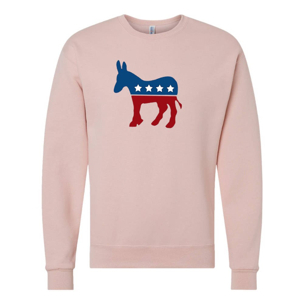 Men's Democrat Election Symbol JERZEES NuBlend Crewneck Sweatshirt