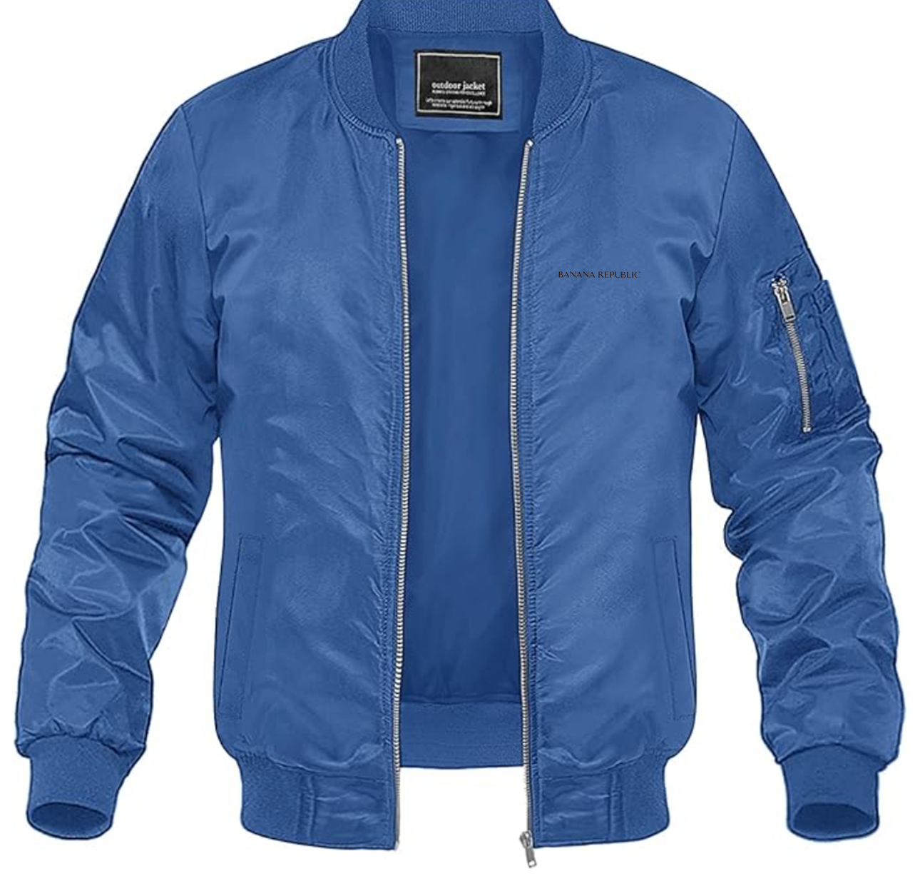 Men's Banana Republic Lightweight Bomber Jacket Windbreaker Softshell Varsity Jacket Coat