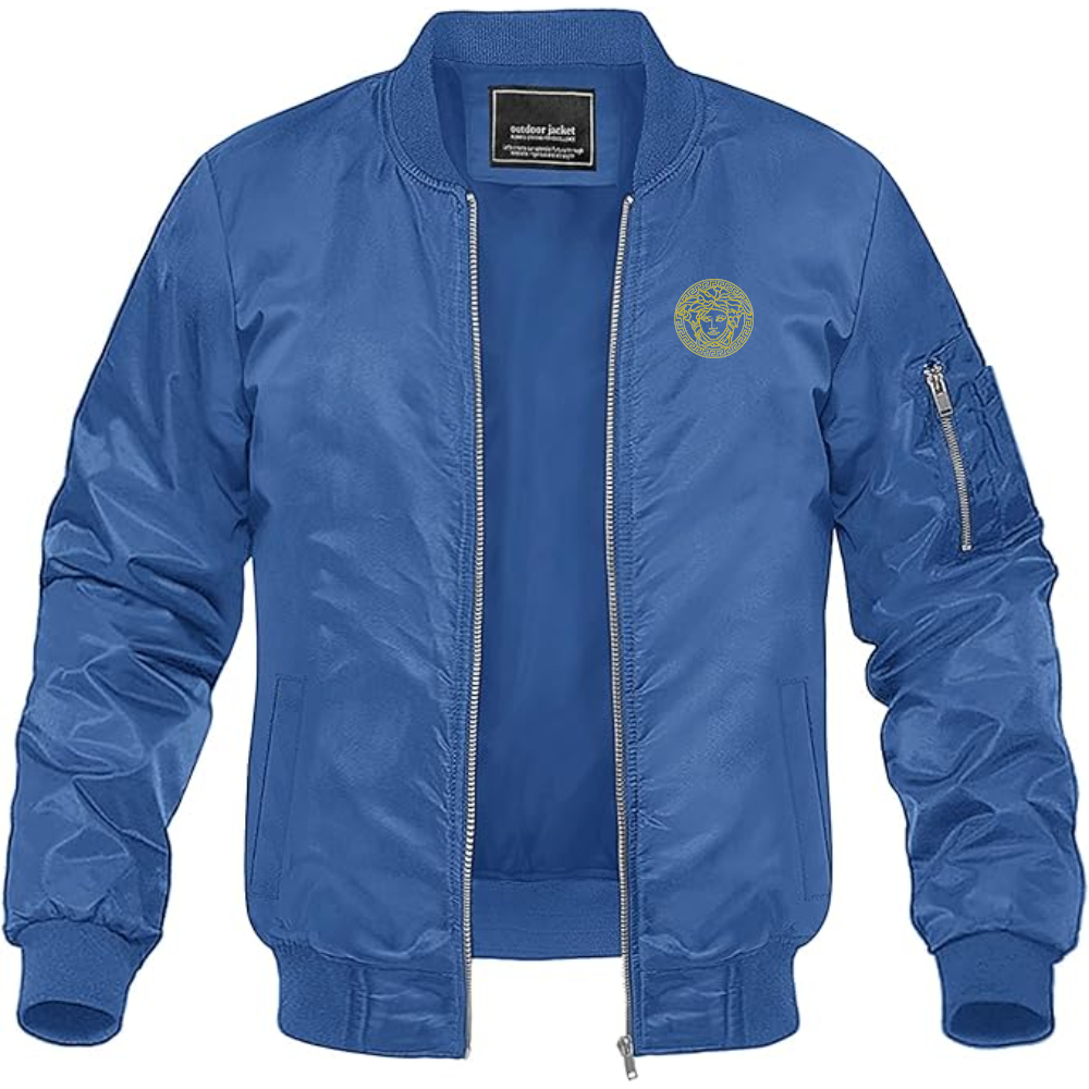 Men's Versace Thumbnail Lightweight Bomber Jacket Windbreaker Softshell Varsity Jacket Coat