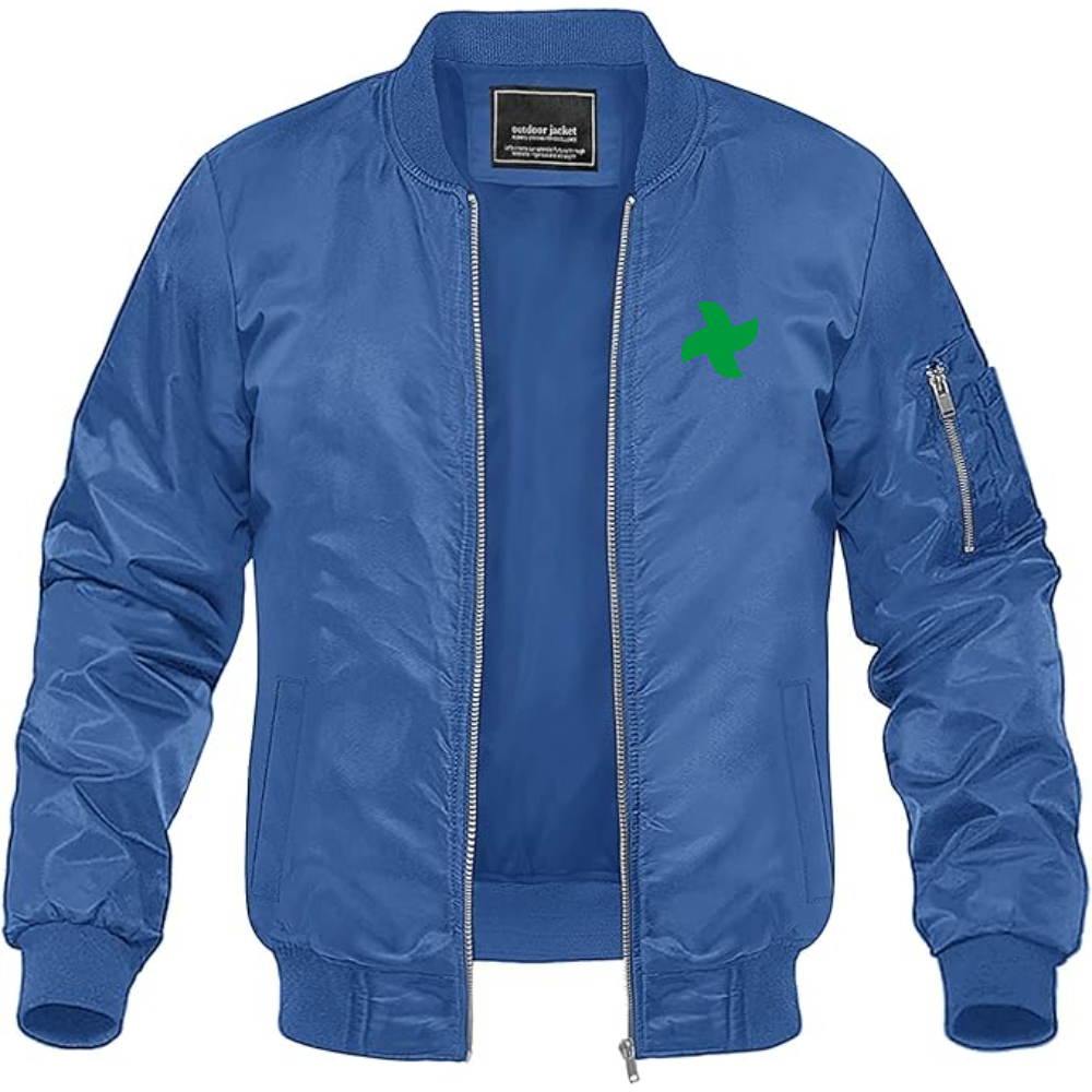 Men's Thermomix Screw Logo Lightweight Bomber Jacket Windbreaker Softshell Varsity Jacket Coat