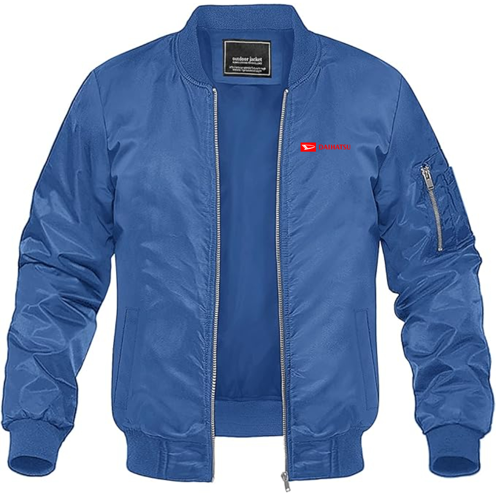 Men's Daihatsu Logo Lightweight Bomber Jacket Windbreaker Softshell Varsity Jacket Coat